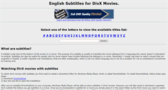 Desktop Screenshot of divxmoviesenglishsubtitles.com